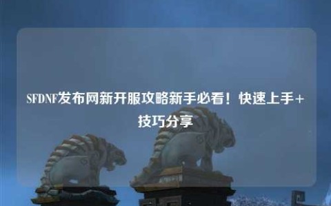 SFDNF发布网新开服攻略新手必看！快速上手+技巧分享✨