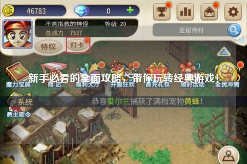 新手必看的全面攻略,带你玩转经典游戏!