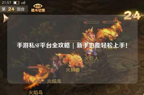 手游私SF平台全攻略 | 新手也能轻松上手!
