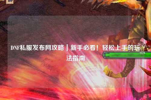 DNF私服发布网攻略|新手必看!轻松上手的玩法指南